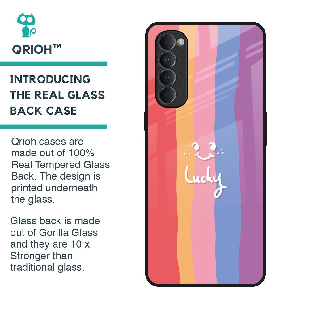 Lucky Abstract Glass Case for Oppo Reno4 Pro