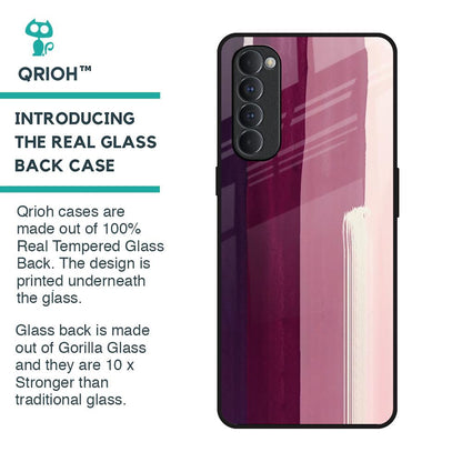 Brush Stroke Art Glass Case for Oppo Reno4 Pro