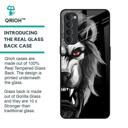 Wild Lion Glass Case for Oppo Reno4 Pro