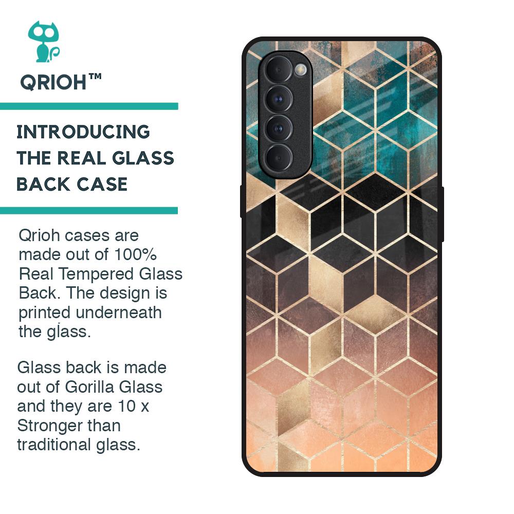 Bronze Texture Glass Case for Oppo Reno4 Pro
