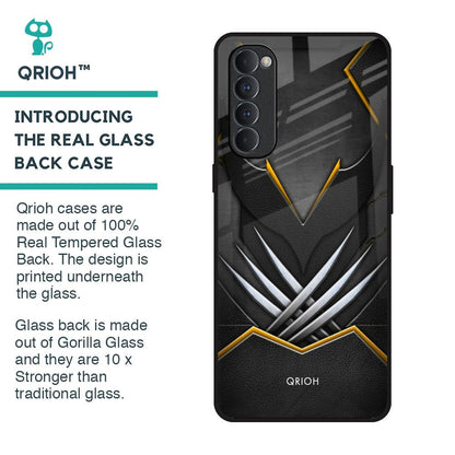 Black Warrior Glass Case for Oppo Reno4 Pro