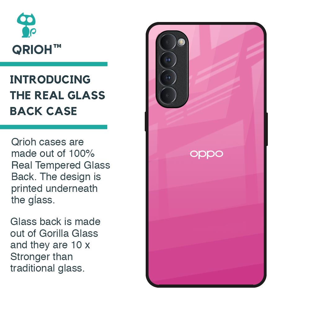 Pink Ribbon Caddy Glass Case for Oppo Reno4 Pro