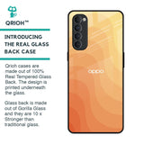 Orange Curve Pattern Glass Case for Oppo Reno4 Pro