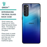 Blue Rhombus Pattern Glass Case for Oppo Reno4 Pro