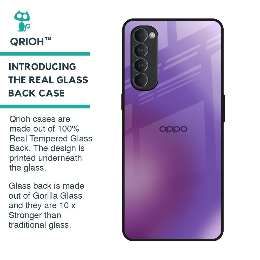 Ultraviolet Gradient Glass Case for Oppo Reno4 Pro