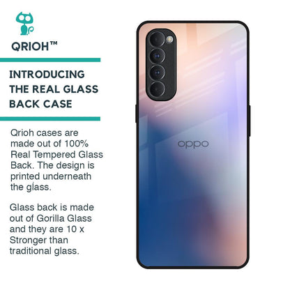 Blue Mauve Gradient Glass Case for Oppo Reno4 Pro