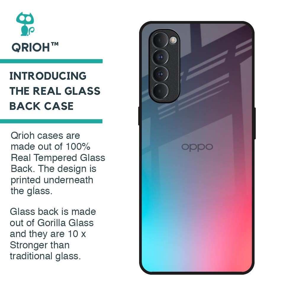 Rainbow Laser Glass Case for Oppo Reno4 Pro