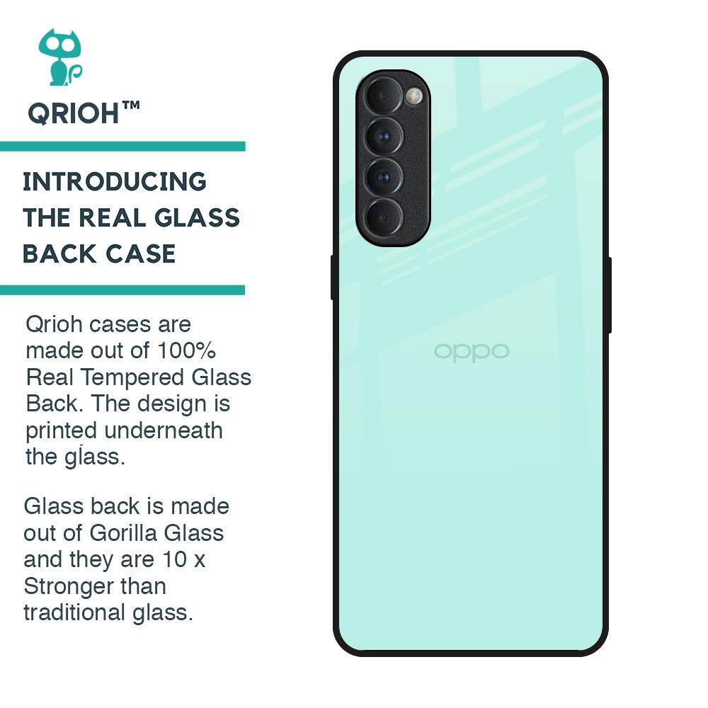 Teal Glass Case for Oppo Reno4 Pro