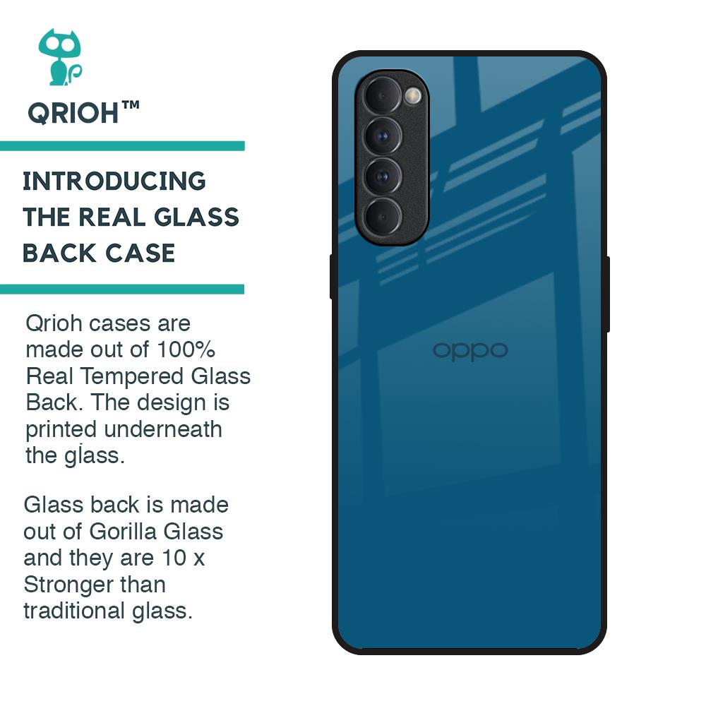 Cobalt Blue Glass Case for Oppo Reno4 Pro