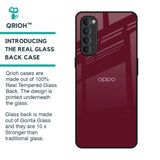 Classic Burgundy Glass Case for Oppo Reno4 Pro