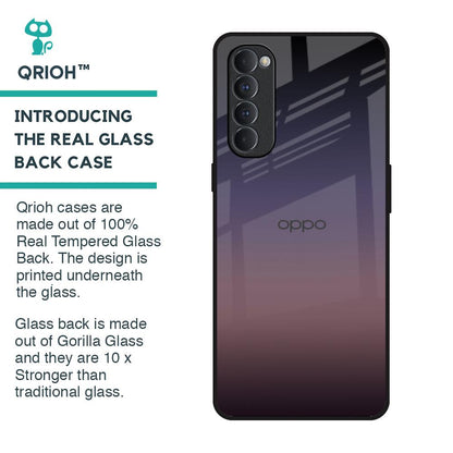 Grey Ombre Glass Case for Oppo Reno4 Pro