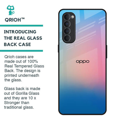 Blue & Pink Ombre Glass case for Oppo Reno4 Pro