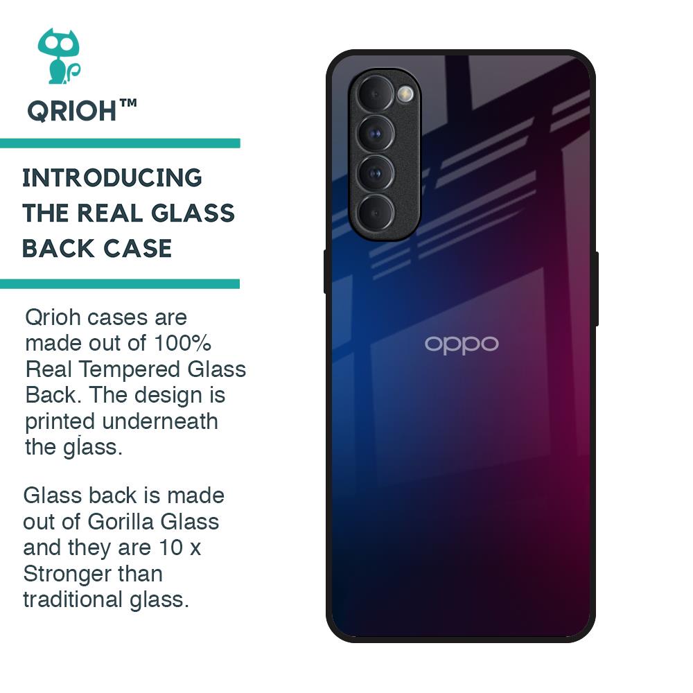 Mix Gradient Shade Glass Case For Oppo Reno4 Pro