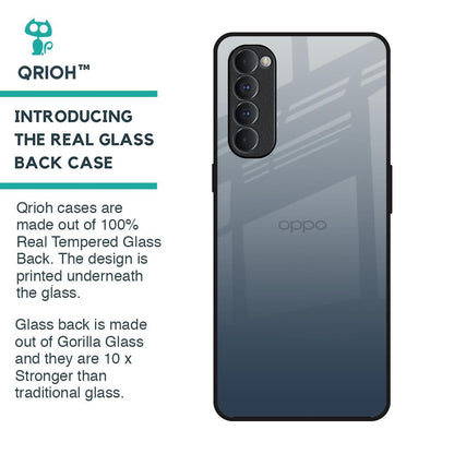 Smokey Grey Color Glass Case For Oppo Reno4 Pro