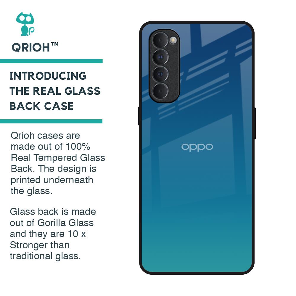 Celestial Blue Glass Case For Oppo Reno4 Pro