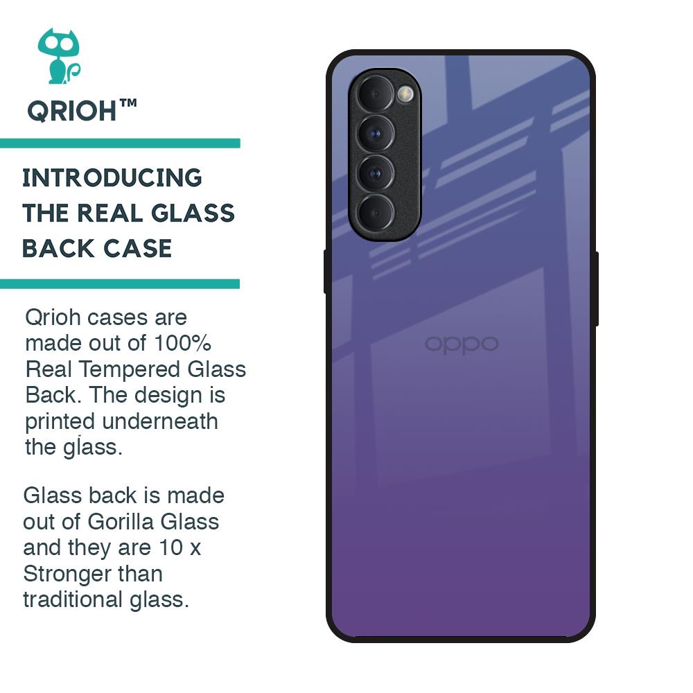 Indigo Pastel Glass Case For Oppo Reno4 Pro