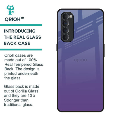 Indigo Pastel Glass Case For Oppo Reno4 Pro