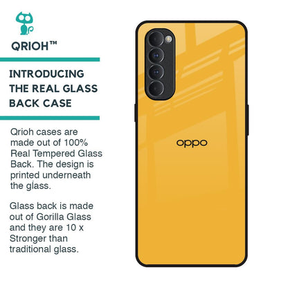 Fluorescent Yellow Glass case for Oppo Reno4 Pro