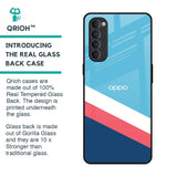 Pink & White Stripes Glass Case For Oppo Reno4 Pro