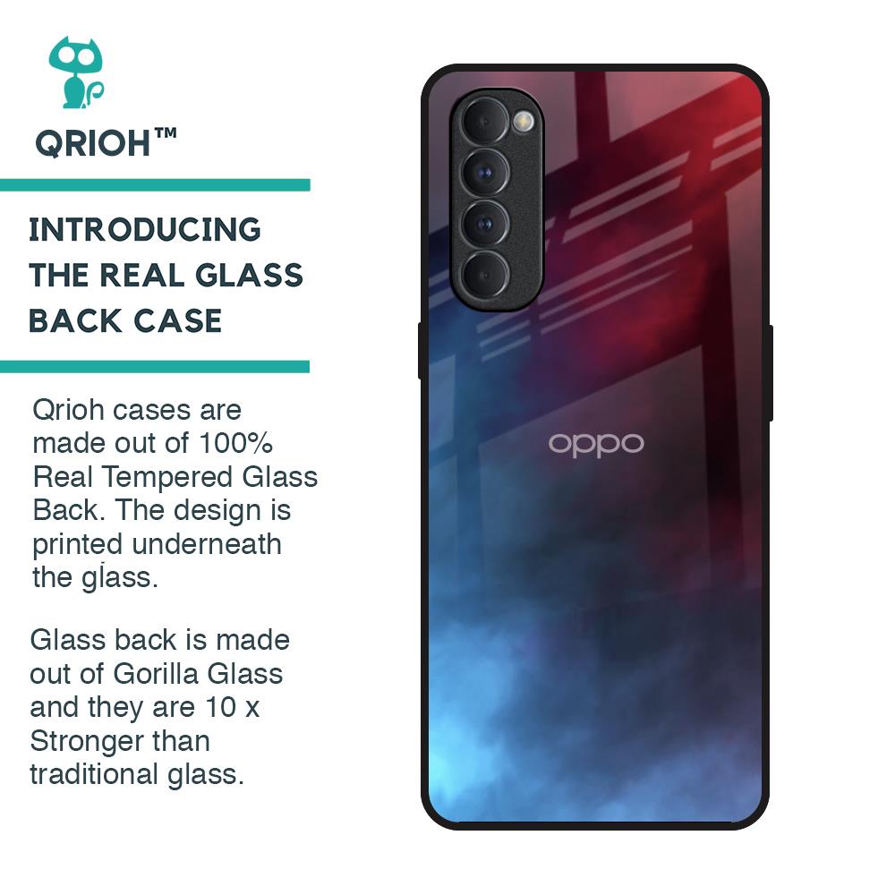 Smokey Watercolor Glass Case for Oppo Reno4 Pro