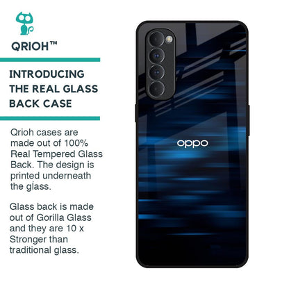Blue Rough Abstract Glass Case for Oppo Reno4 Pro