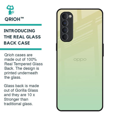 Mint Green Gradient Glass Case for Oppo Reno4 Pro