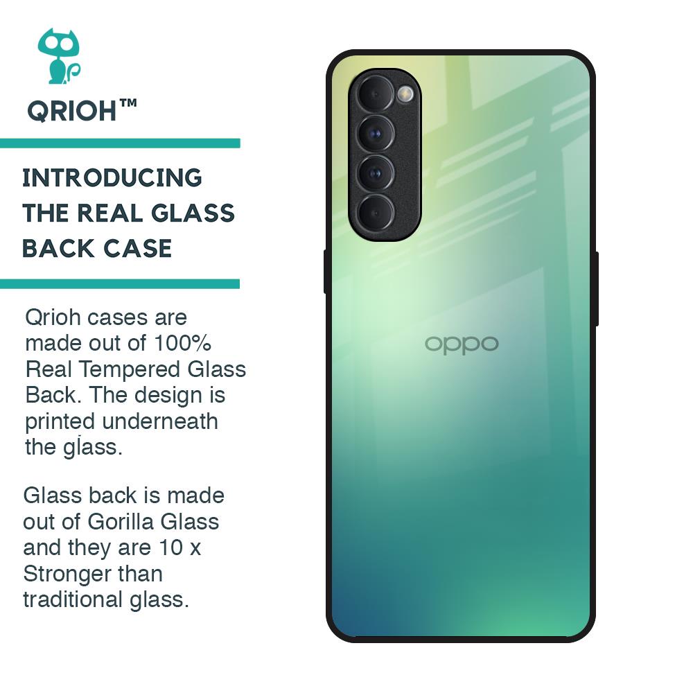 Dusty Green Glass Case for Oppo Reno4 Pro