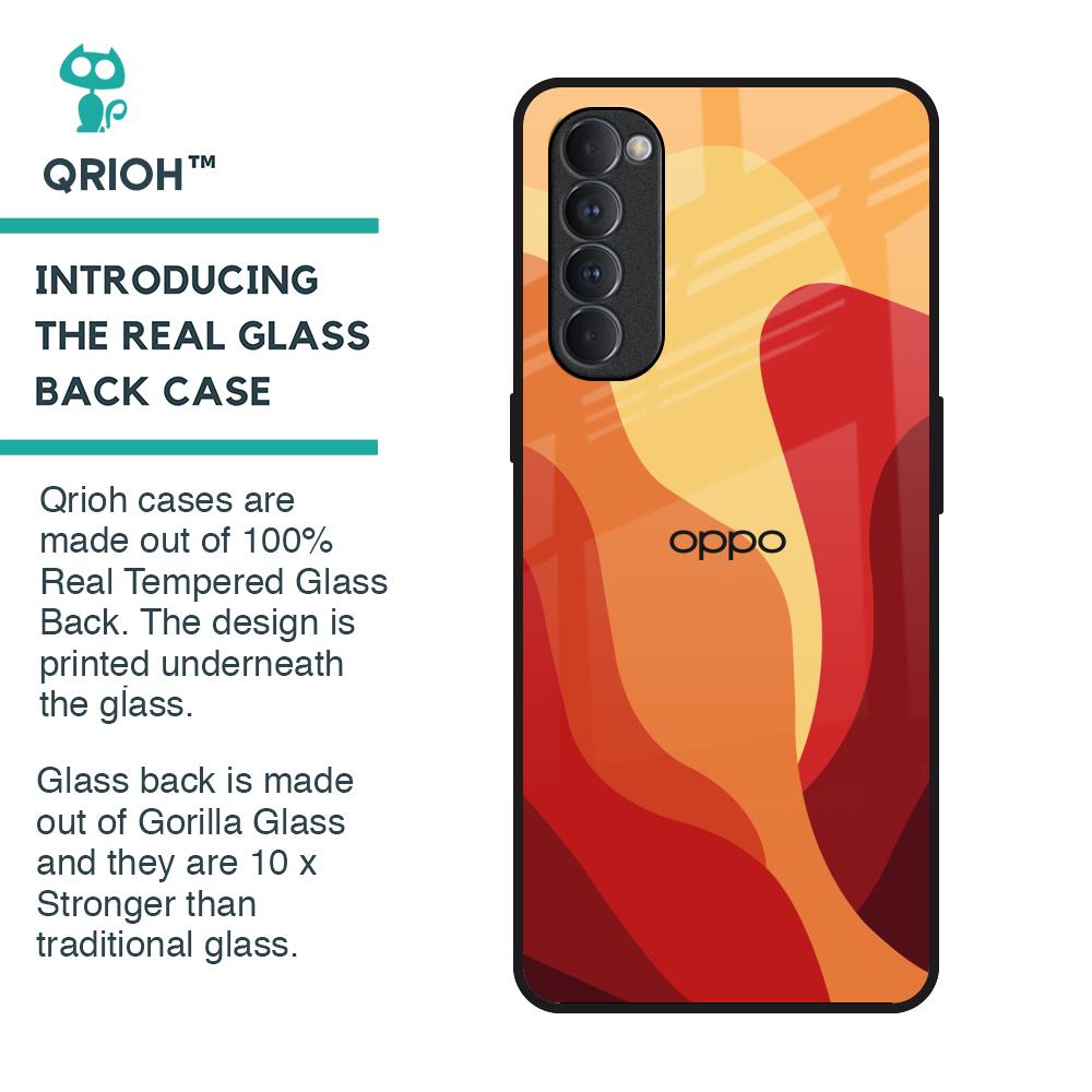 Magma Color Pattern Glass Case for Oppo Reno4 Pro