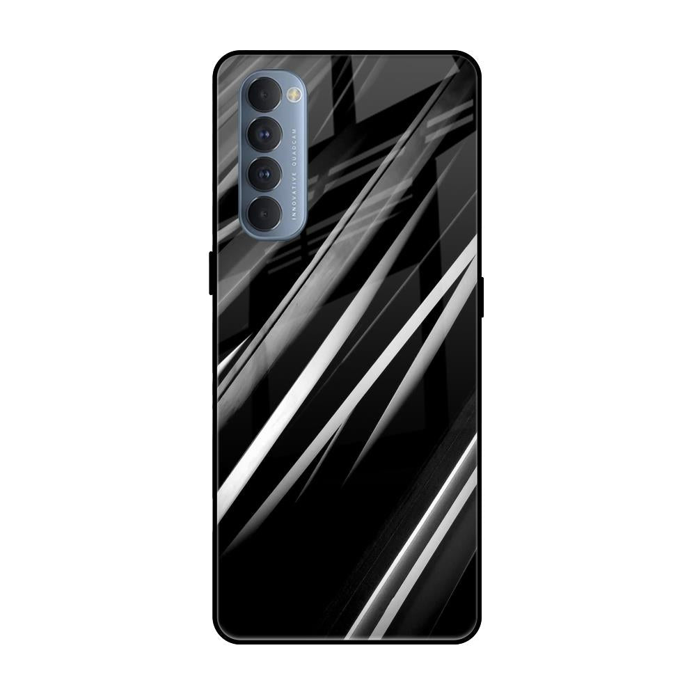 Black & Grey Gradient Oppo Reno4 Pro Glass Cases & Covers Online