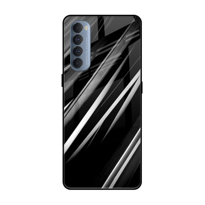 Black & Grey Gradient Oppo Reno4 Pro Glass Cases & Covers Online