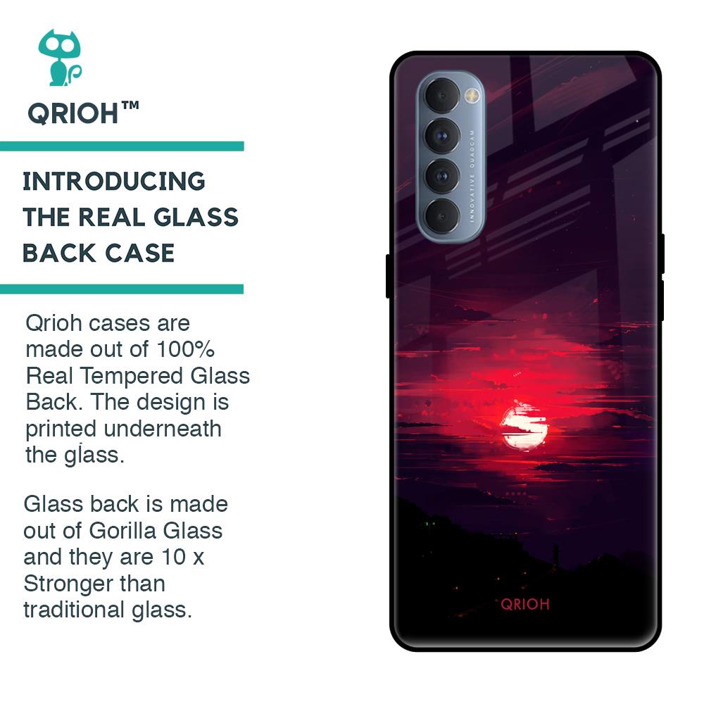 Morning Red Sky Glass Case For Oppo Reno4 Pro