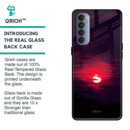 Morning Red Sky Glass Case For Oppo Reno4 Pro