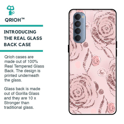 Shimmer Roses Glass case for Oppo Reno4 Pro