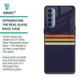 Tricolor Stripes Glass Case For Oppo Reno4 Pro