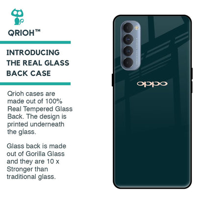 Hunter Green Glass Case For Oppo Reno4 Pro