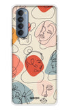 Abstract Faces Oppo Reno4 Pro Back Cover