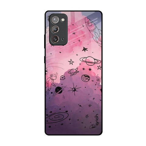 Space Doodles Samsung Galaxy Note 20 Glass Back Cover Online