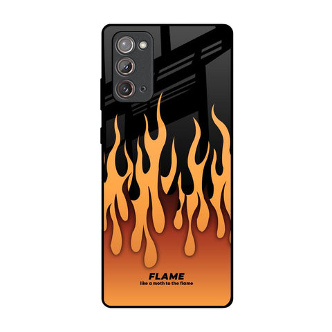 Fire Flame Samsung Galaxy Note 20 Glass Back Cover Online