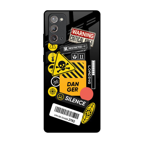 Danger Signs Samsung Galaxy Note 20 Glass Back Cover Online