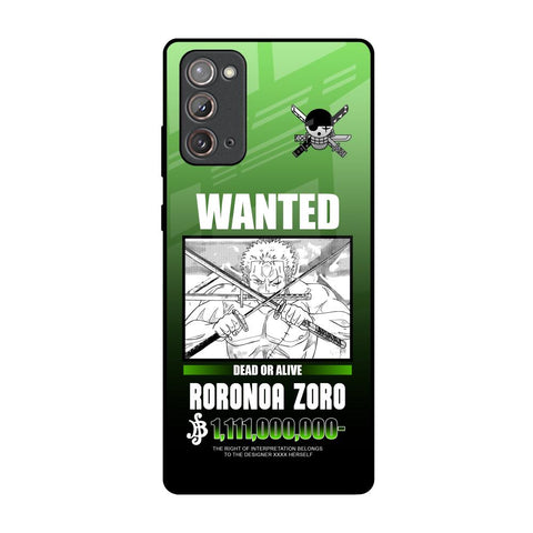 Zoro Wanted Samsung Galaxy Note 20 Glass Back Cover Online