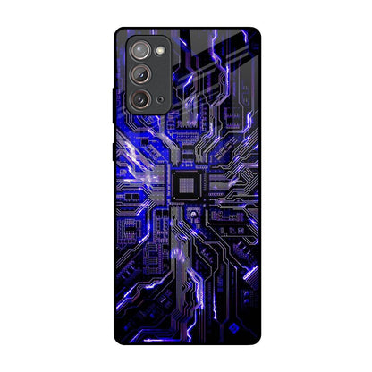 Techno Color Pattern Samsung Galaxy Note 20 Glass Back Cover Online