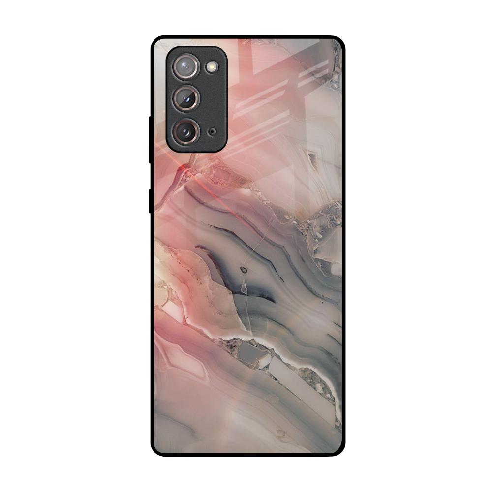 Pink And Grey Marble Samsung Galaxy Note 20 Glass Back Cover Online
