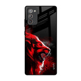 Red Angry Lion Samsung Galaxy Note 20 Glass Back Cover Online