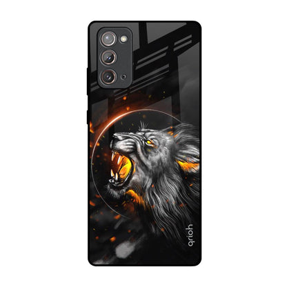 Aggressive Lion Samsung Galaxy Note 20 Glass Back Cover Online