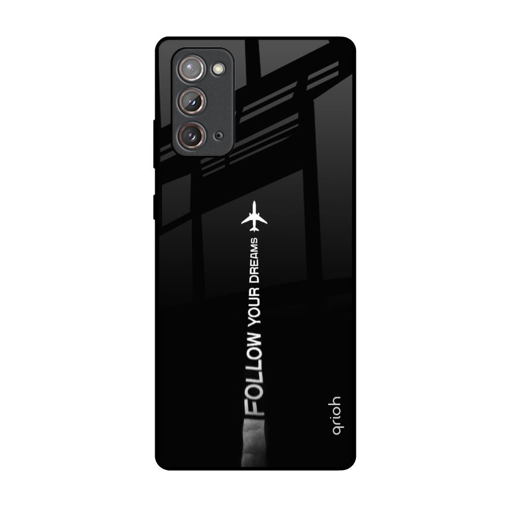 Follow Your Dreams Samsung Galaxy Note 20 Glass Back Cover Online