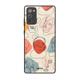 Abstract Faces Samsung Galaxy Note 20 Glass Back Cover Online