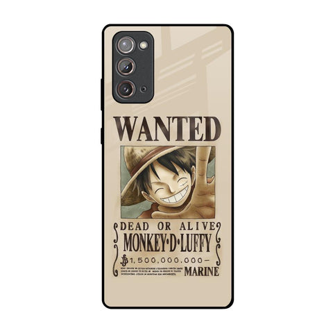 Luffy Wanted Samsung Galaxy Note 20 Glass Back Cover Online