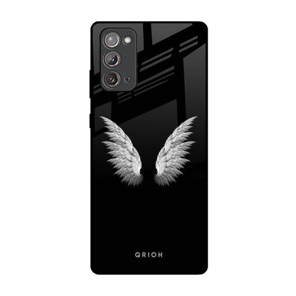 White Angel Wings Samsung Galaxy Note 20 Glass Back Cover Online