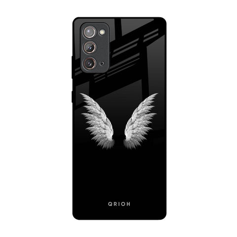 White Angel Wings Samsung Galaxy Note 20 Glass Back Cover Online