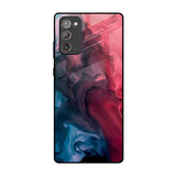 Blue & Red Smoke Samsung Galaxy Note 20 Glass Back Cover Online